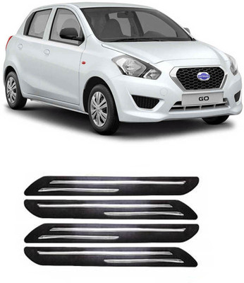RONISH Silicone Car Bumper Guard(Black, Silver, Pack of 4, Universal For Car, NA)
