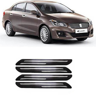 RONISH Silicone Car Bumper Guard(Black, Silver, Pack of 4, Universal For Car, NA)