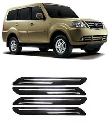 RONISH Silicone Car Bumper Guard(Black, Silver, Pack of 4, Hyundai, NA)