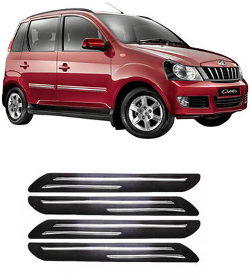 RONISH Silicone Car Bumper Guard(Black, Silver, Pack of 4, Mahindra, NA)