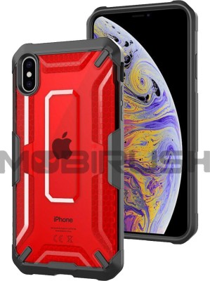 MOBIRUSH Back Cover for iPhone X, iPhone XS(Red, Grip Case, Pack of: 1)