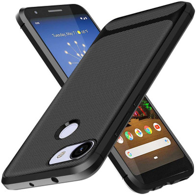 FITSMART Back Cover for Google Pixel 3a XL(Black, Grip Case, Silicon, Pack of: 1)