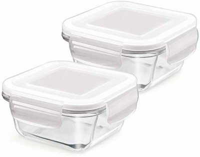 TREO Glass Fridge Container  - 300 ml(Pack of 2, Clear)