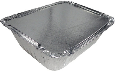 Opti Plus Aluminium Utility Container  - 450 ml(Pack of 100, Silver)