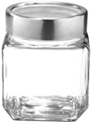 TREO CUBE JAR 580 ML 2 PC SET  - 580 ml Glass Utility Container(Pack of 2, Clear)