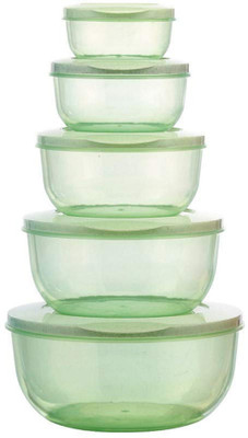 Tap2kaart Plastic Bread Container  - 1700 ml, 1000 ml, 590 ml, 580 ml, 290 ml(Pack of 5, Green)