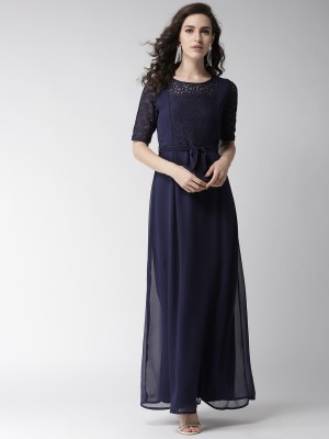 La Zoire Women Maxi Dark Blue Dress