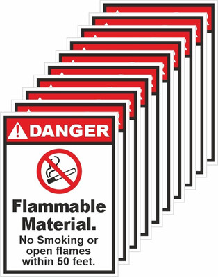 rangvishwa No Smoking Or Open Flames Within 50 Feet Emergency Sign