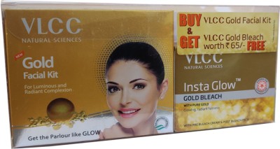 VLCC Gold facial kit 60g & Gold bleach 30g(4 x 15 g)