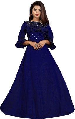 Heny Enterprise Flared/A-line Gown(Blue)