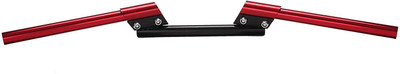 Golden Fox 3 Piece Modication Handle Bar Red Universal for all bike modification Handle Bar(Black, Red)