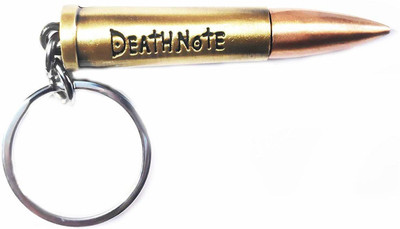 Blue Aura Death note Metal Bullet Key ring GOLD AA1 Key Chain