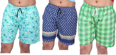 MUKHAKSH Printed Men Multicolor Beach Shorts
