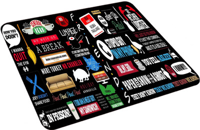 ECFAK Friend Doodle Mousepad Non Slip Base Mousepad(Multicolor)