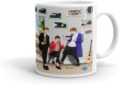 THE SD STORE BTS Bangtan sonyeondan Boys Kpop Music Band Printed Coffee57 Ceramic Coffee Mug(320 ml)