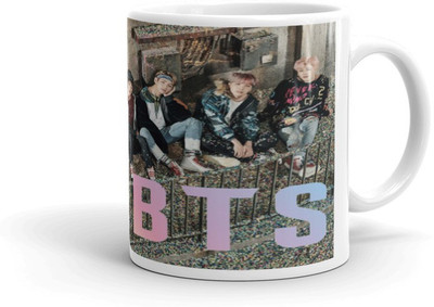 THE SD STORE Band Printed Coffee Ceramic Coffee Mug(320 ml)