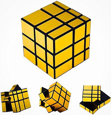 BIGWHEEL 3x3 Mirror Cube Gold Professional Competition Grade Faster Action Durable(1 Pieces)