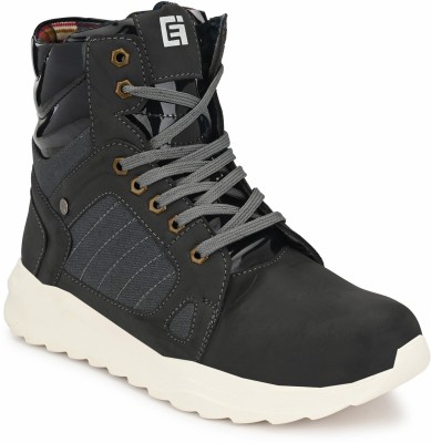 EEGO ITALY High-Tops Boots For Men(Black)