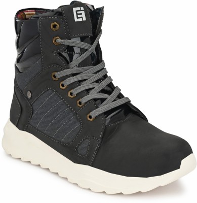 EEGO ITALY High-Tops Boots For Men(Black , 10)