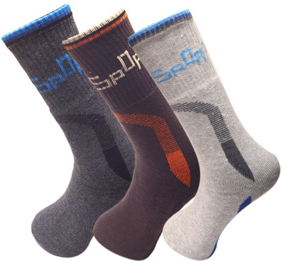YJ FASHION Men Self Design Mid-Calf/Crew(Pack of 3)