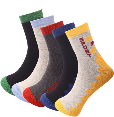 YJ FASHION Men Striped Ankle Length(Pack of 5)