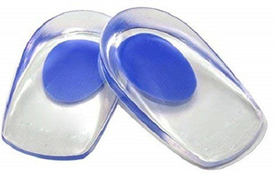 Fitaza Pair Heel Support Pad Cup Gel Silicone Shock Cushion Insoles (blue) Heel Support(Blue)