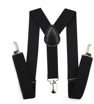 Kutumbh Y- Back Suspenders for Men(Black)