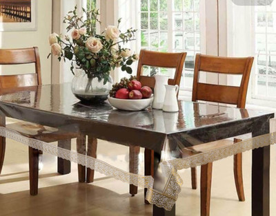 BONA SORT Floral 6 Seater Table Cover(TRANSPRATE, Plastic)