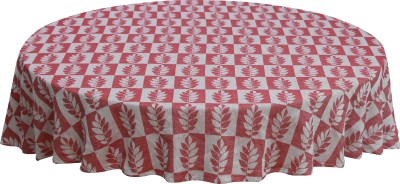 OASIS Printed 6 Seater Table Cover(Red, Cotton)