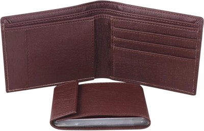 SMK Men Brown Artificial Leather Wallet(12 Card Slots)