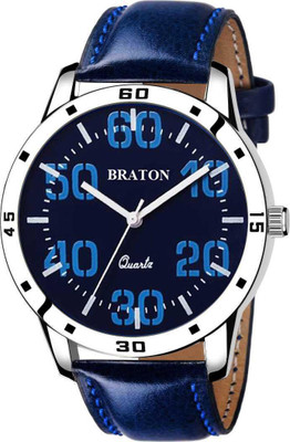 BRATON BT4634SL04 New Exclusive blue dial with leather strap analog wrist watch Analog Watch  - For Men