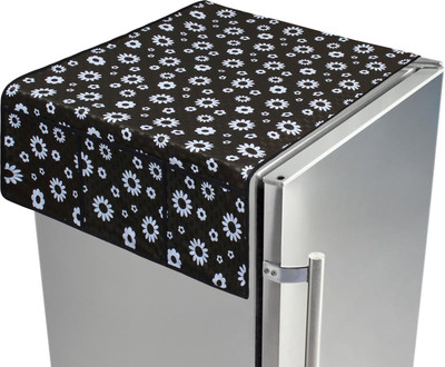 LITHARA Refrigerator  Cover(Width: 101.6 cm, Black, White)