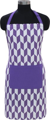Flipkart SmartBuy Cotton Home Use Apron - Free Size(Purple, White, Single Piece)