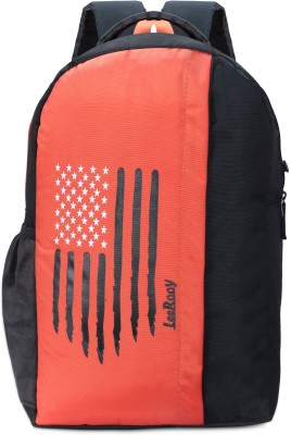 LeeRooy MN BG16 black 17.5inch B type 24 ltr Bag for mordern colledge boys and girls 19 L Trolley Laptop Backpack(Black, Orange)