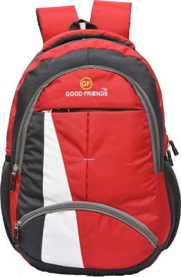 GOOD FRIENDS backpack1 Waterproof School Bag(Red, 19 inch)