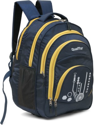 Quaffor RONAK BLUE 25 L Laptop Backpack(Blue, Yellow)