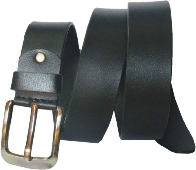 ZAMPEQ Men Casual Black Genuine Leather Belt