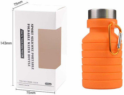 shivam enterprises collapsable bottle 550 ml Bottle(Pack of 1, Blue, Orange, Purple, Clay)