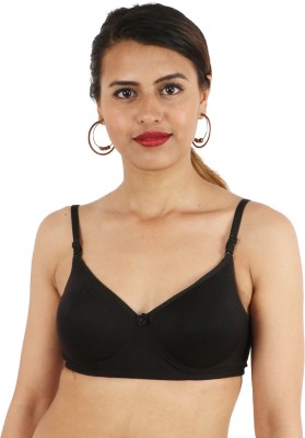 Burghal Style Lizard Seamless Molded Women Bralette Lightly Padded Bra(Black)