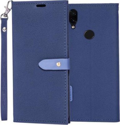 Krofty Flip Cover for Mi Redmi Note 7(Blue, Grip Case, Pack of: 1)