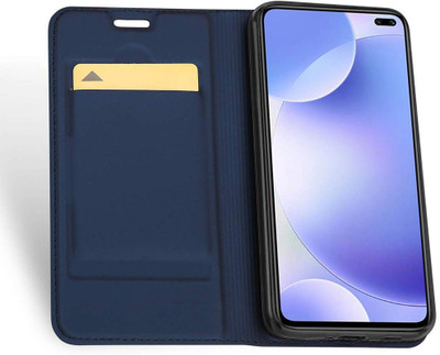 Elica Book Cover for Xiaomi Poco X2(Blue, Grip Case, Pack of: 1)