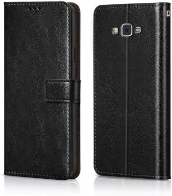 COVERNEW Flip Cover for Samsung On5 Pro -SM-G5500(Black, Magnetic Case, Pack of: 1)