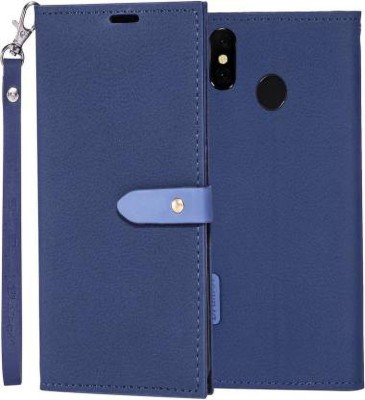 Krofty Flip Cover for Mi Redmi 6 pro(Blue, Grip Case, Pack of: 1)