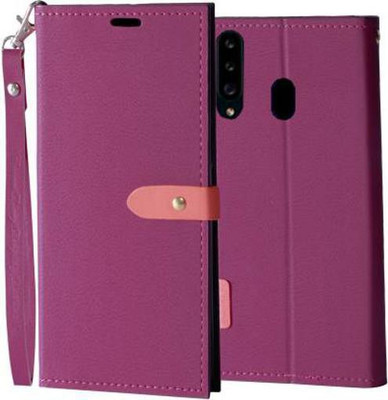 Ideogram Flip Cover for Samsung Galaxy A20s(Pink, Shock Proof, Pack of: 1)