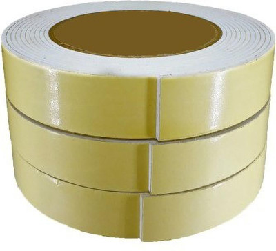 Wizards DOUBLE SIDE MANUAL DOUBLE SIDE FOAM TAPE (Manual)(Set of 3, White, Yellow)