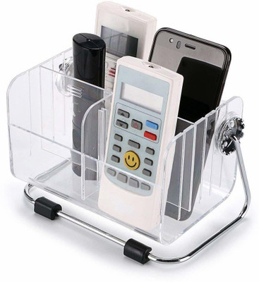 vruta 6 Compartments Acrylic remote stand(White)