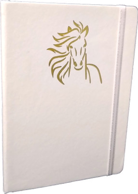 TECHNOCHITRA Unicorn Embossed Elastic Closure A5 Diary Single 160 Pages(White, Red)