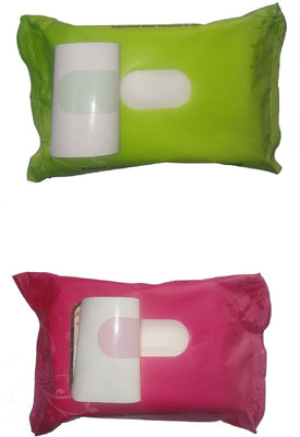 CartKing Face Tissue Paper For Complete Cleansing & Freshness, Smooth Makeup Removal - Pack of 2(25 Pieces Each)(50 Tissues)