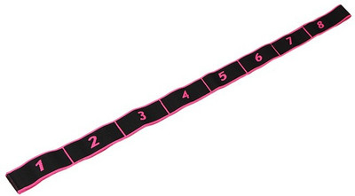 IRIS 8 Loops Elastic Resistance Band for Muscle Toning/Stretching and More, Medium Fitness Band(Pink, Black, Pack of 1)