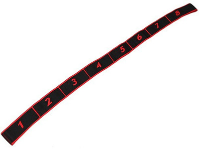IRIS 8 Loops Elastic Resistance Band for Muscle Toning/Stretching and More, Heavy Fitness Band(Red, Black, Pack of 1)